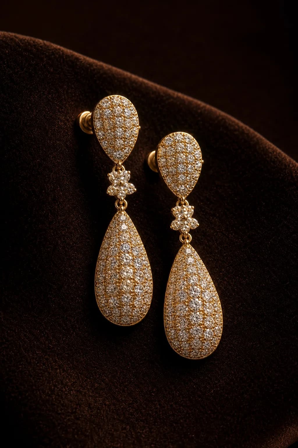 Woman wearing lab-grown diamond jewelry from Trichel & Co. fine diamond jewelry