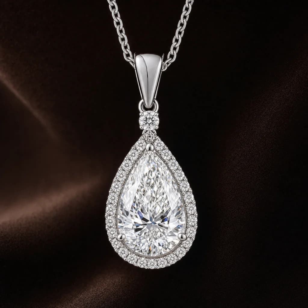 Pear Shape Diamond Pendant — 5ct 3
