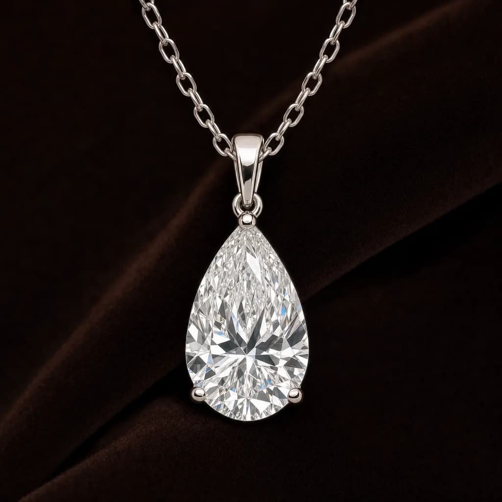 Pear Shape Diamond Pendant — 5ct 4