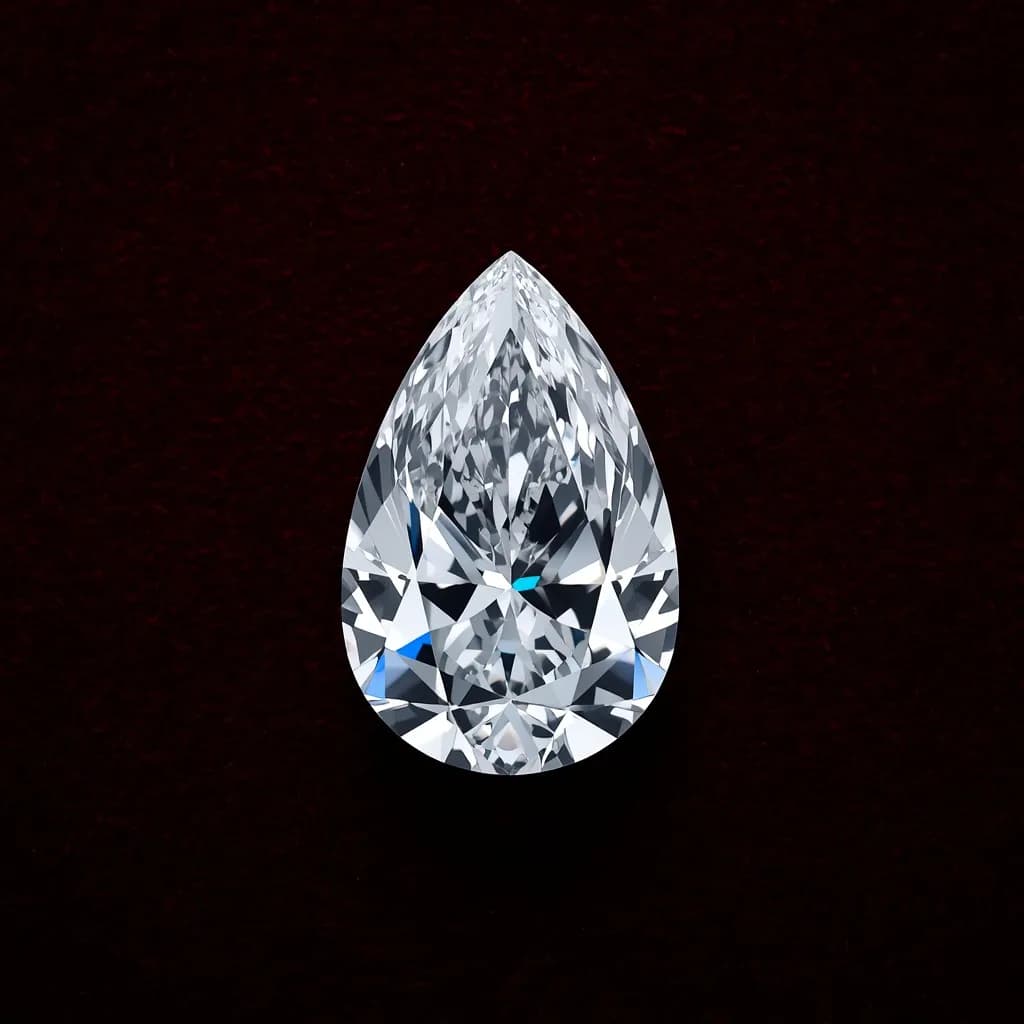 Pear shape lab-grown diamond IGI certified